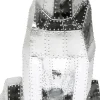 Skulptur Sitting Cat - Dekorfigur i Krom med Niitar, 82cm - KARE Design