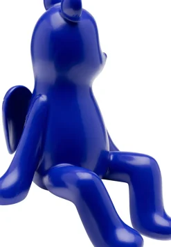 Skulptur Sitting Squirrel - Ekorre, Blå, Handgjord, Unik, 20cm - KARE Design