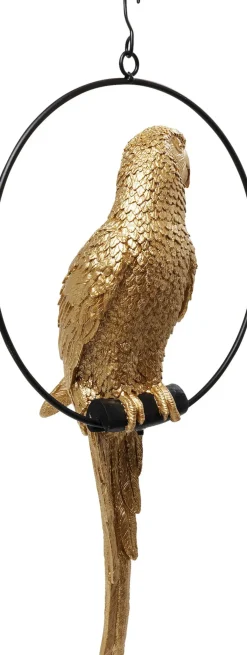 Skulptur Swinging Parrot - Hängande Dekor Papegoja Guld - KARE Design