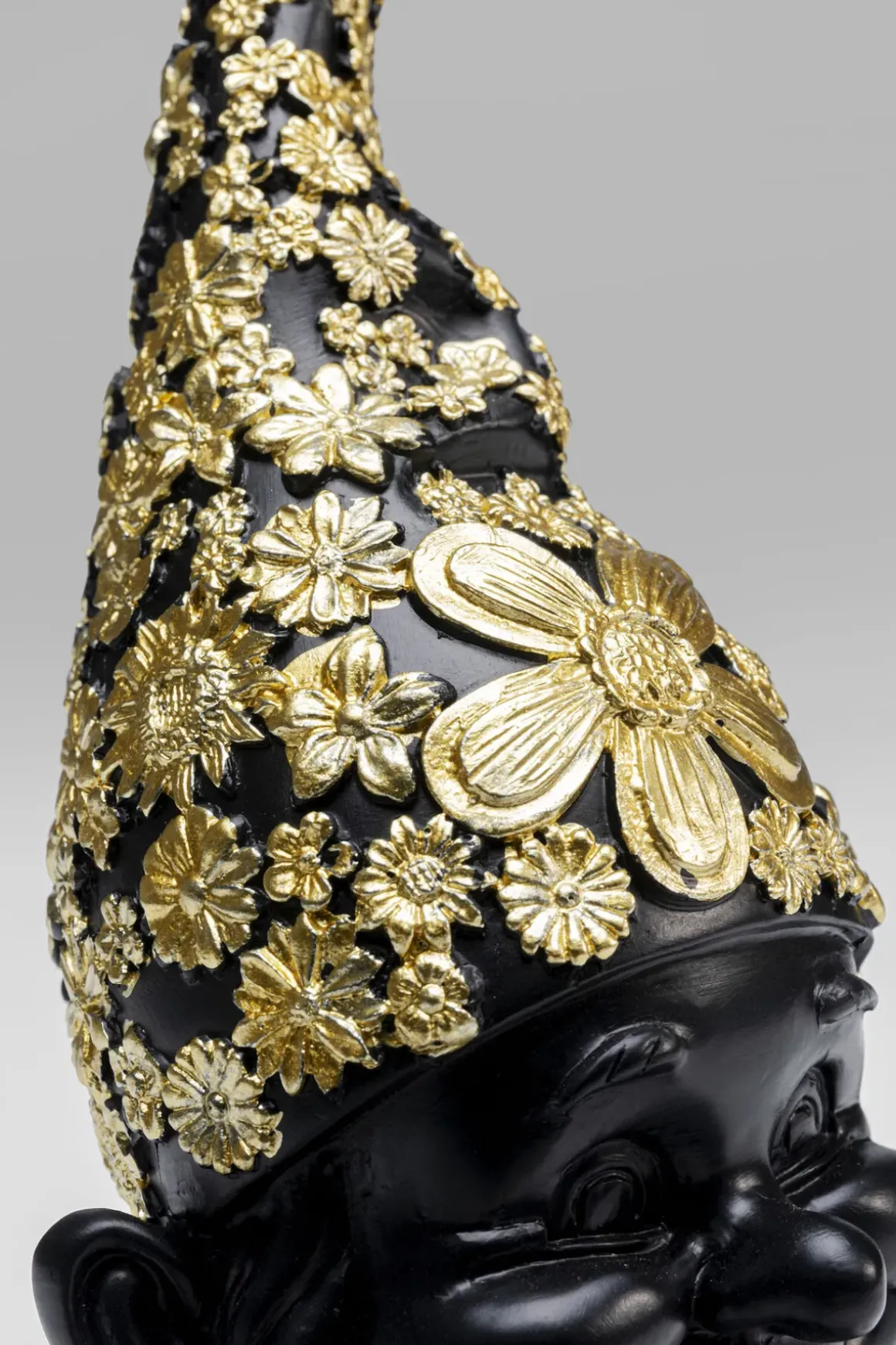 Skulptur Tomte Meditation - Svart/Guld, 19cm - KARE Design