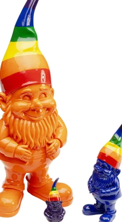 Skulptur Tomte Standing - Orange/Rainbow, 46cm - KARE Design