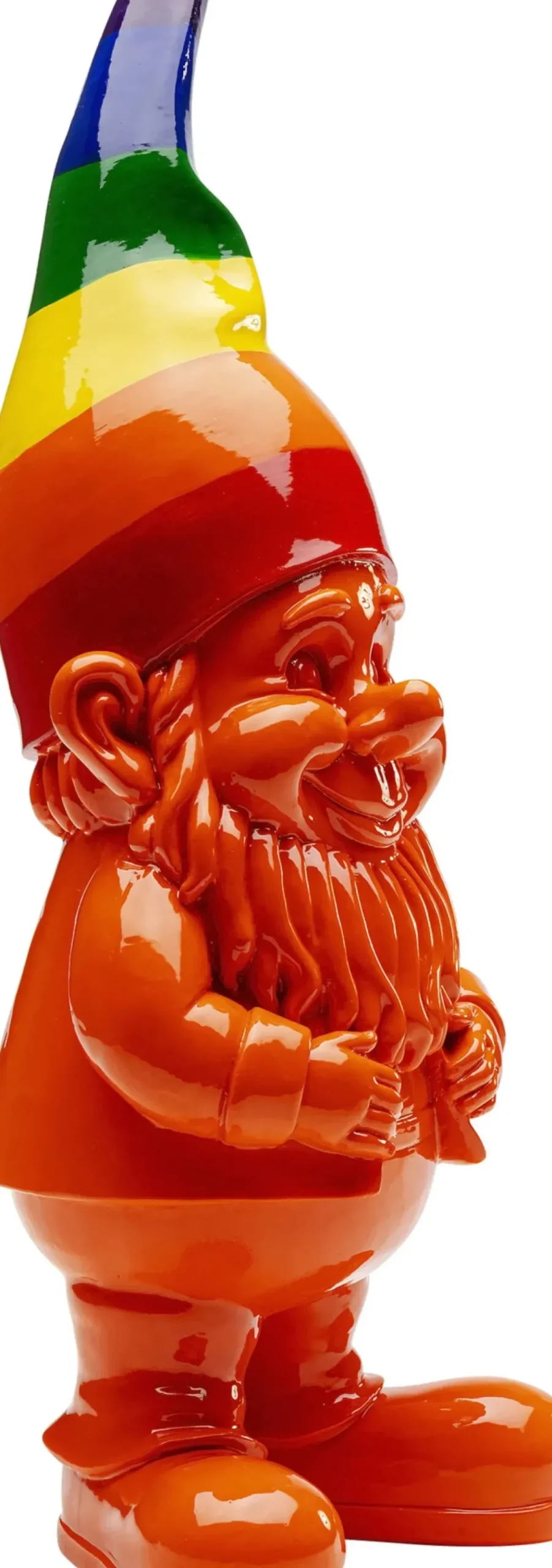 Skulptur Tomte Standing - Orange/Rainbow, 46cm - KARE Design