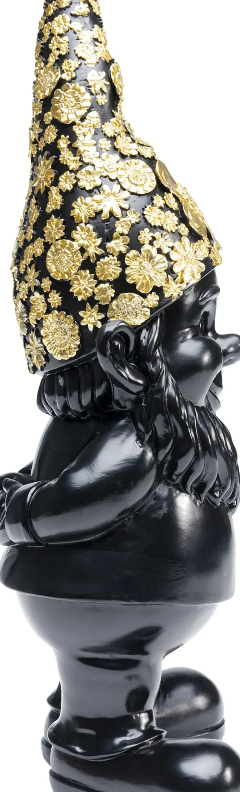 Skulptur Tomte Standing - Svart/Guld, 30cm - KARE Design