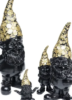 Skulptur Tomte Standing - Svart/Guld, 30cm - KARE Design