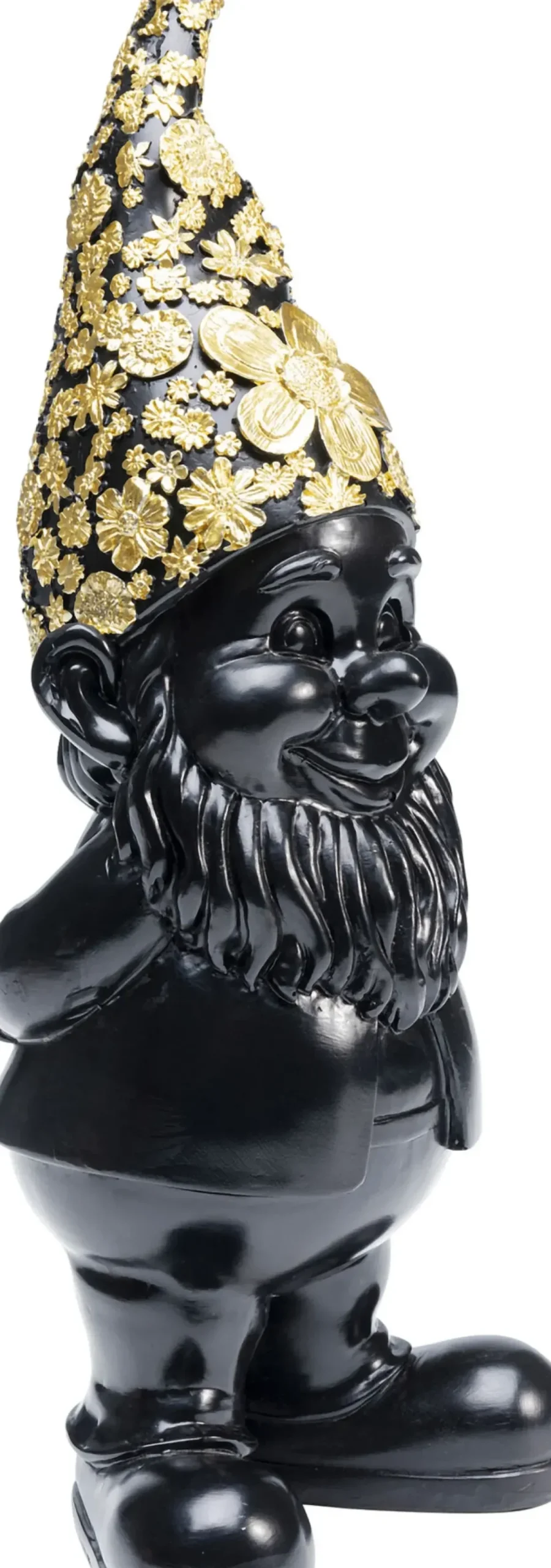 Skulptur Tomte Standing - Svart/Guld, 30cm - KARE Design