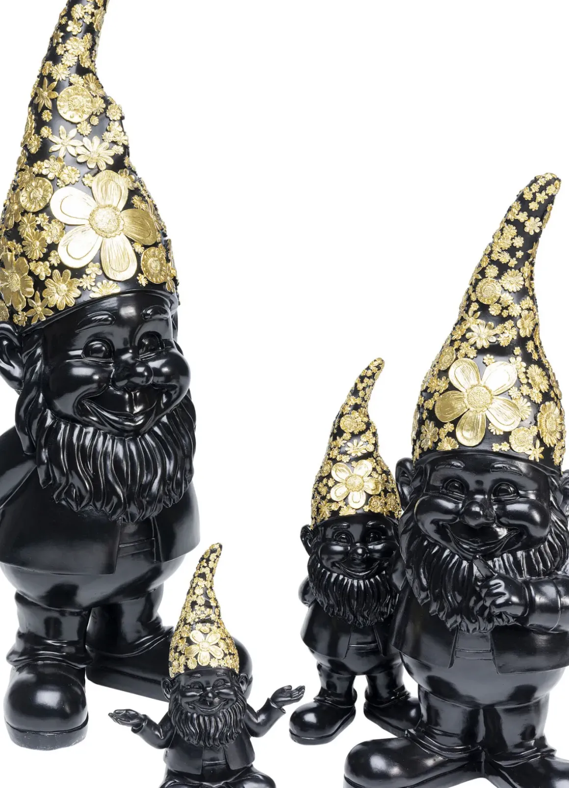 Skulptur Tomte Standing - Svart/Guld, 61cm - KARE Design