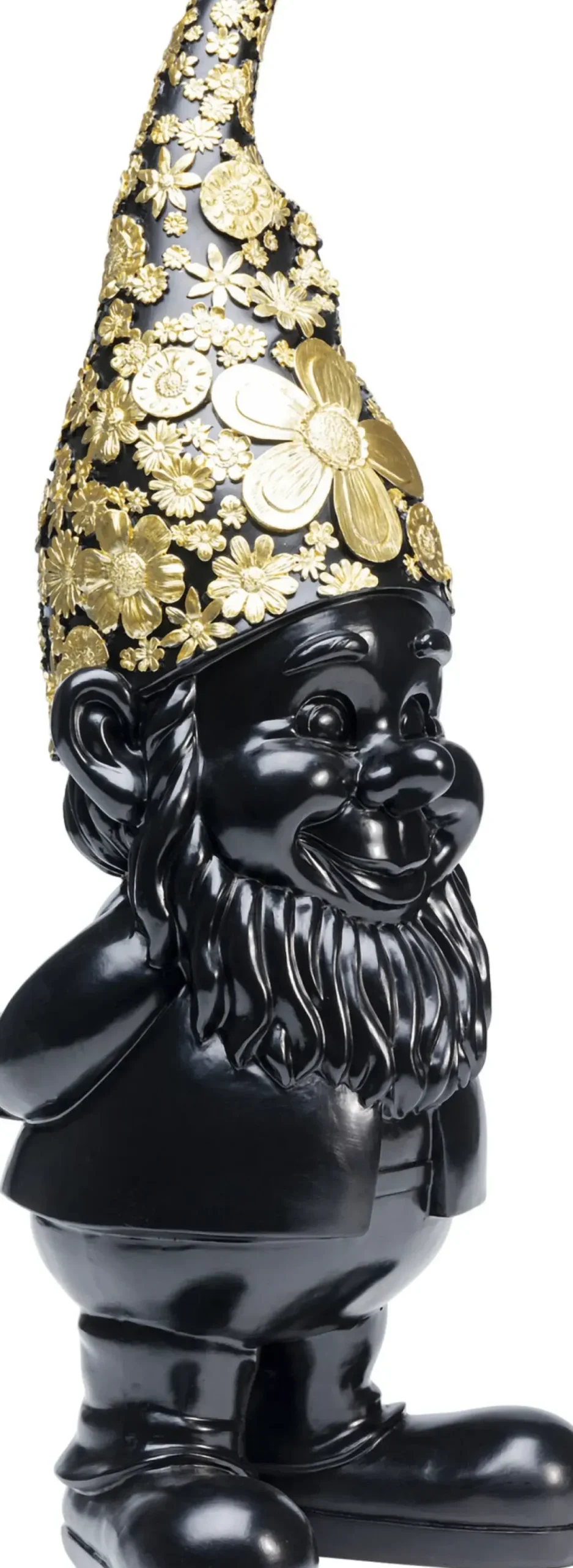 Skulptur Tomte Standing - Svart/Guld, 61cm - KARE Design