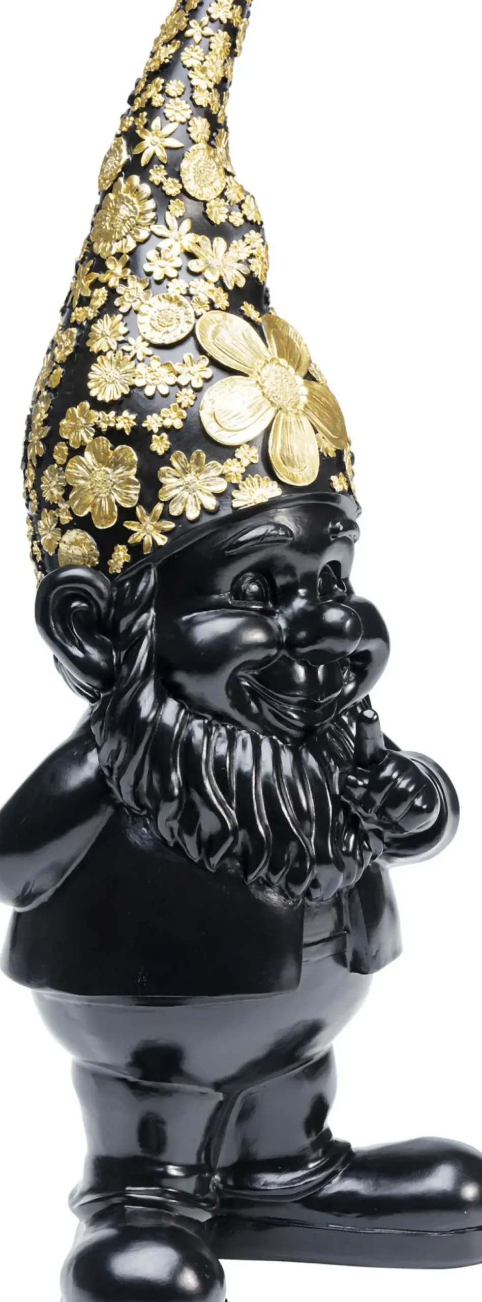 Skulptur Tomte Standing - Svart/Guld, 46cm - KARE Design