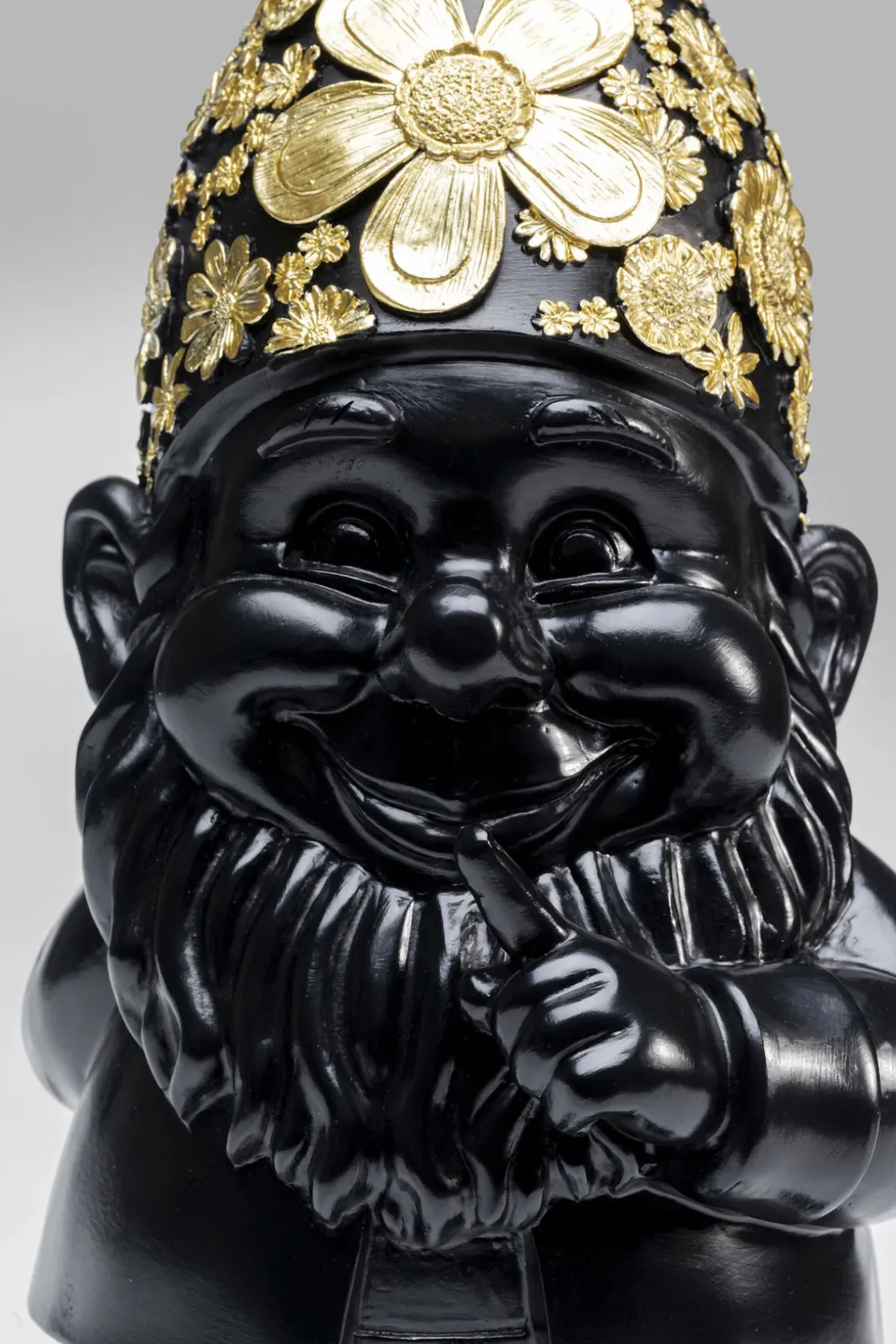 Skulptur Tomte Standing - Svart/Guld, 46cm - KARE Design