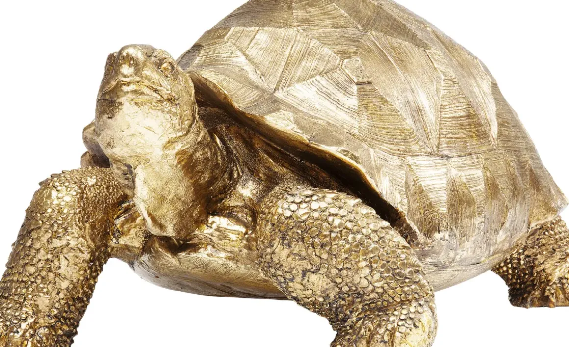 Skulptur Turtle - Dekor Sköldpadda Guld, 60cm - KARE Design