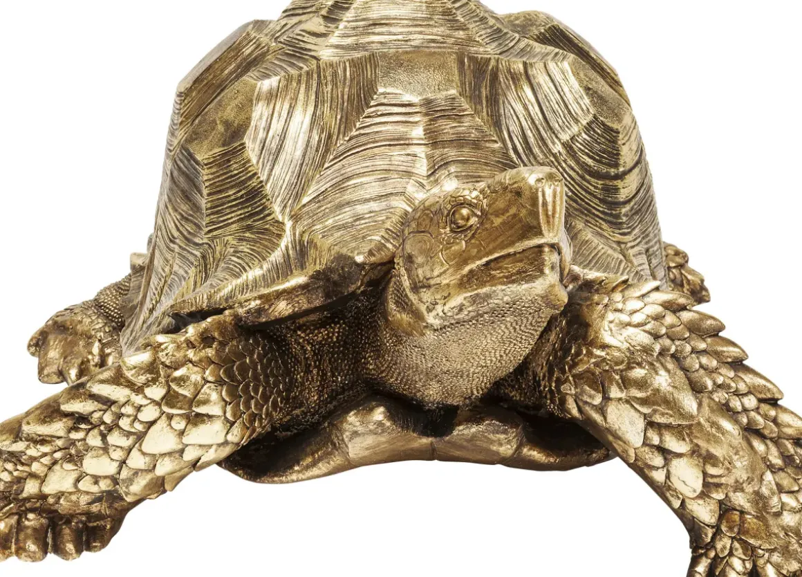 Skulptur Turtle - Dekor Sköldpadda Guld, 95cm - KARE Design