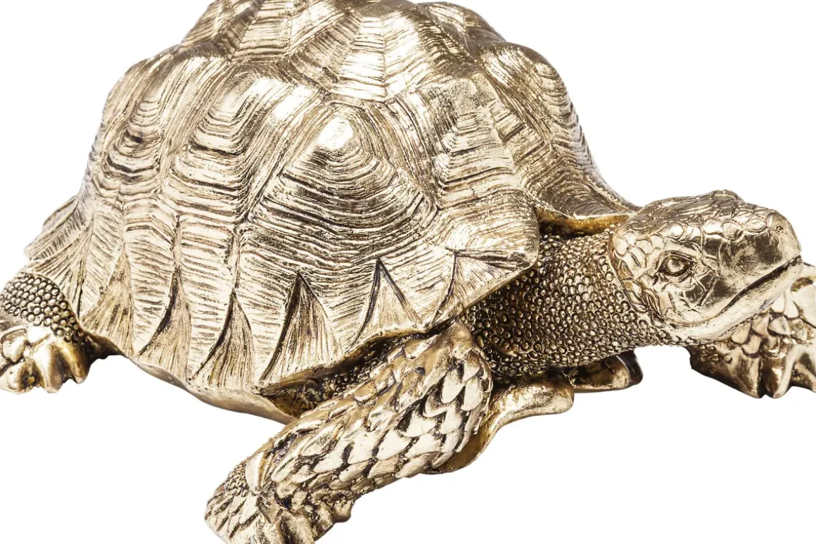 Skulptur Turtle - Dekor Sköldpadda Guld, 26cm - KARE Design