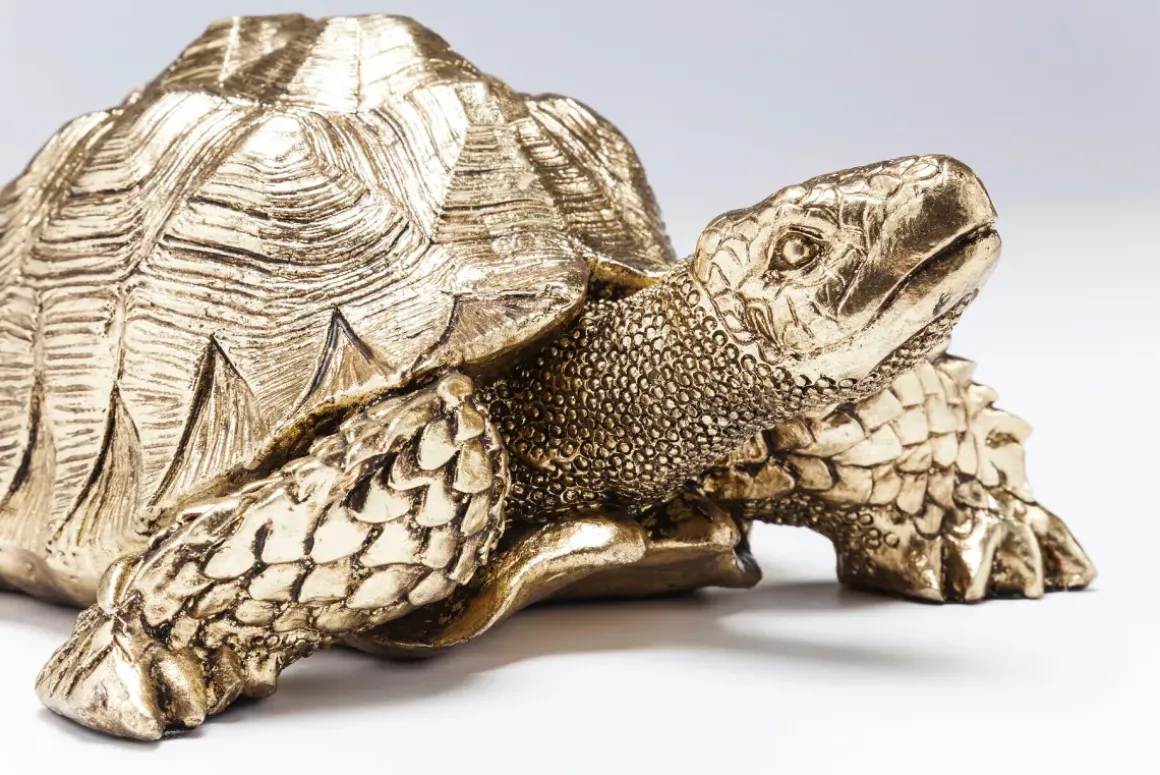 Skulptur Turtle - Dekor Sköldpadda Guld, 26cm - KARE Design