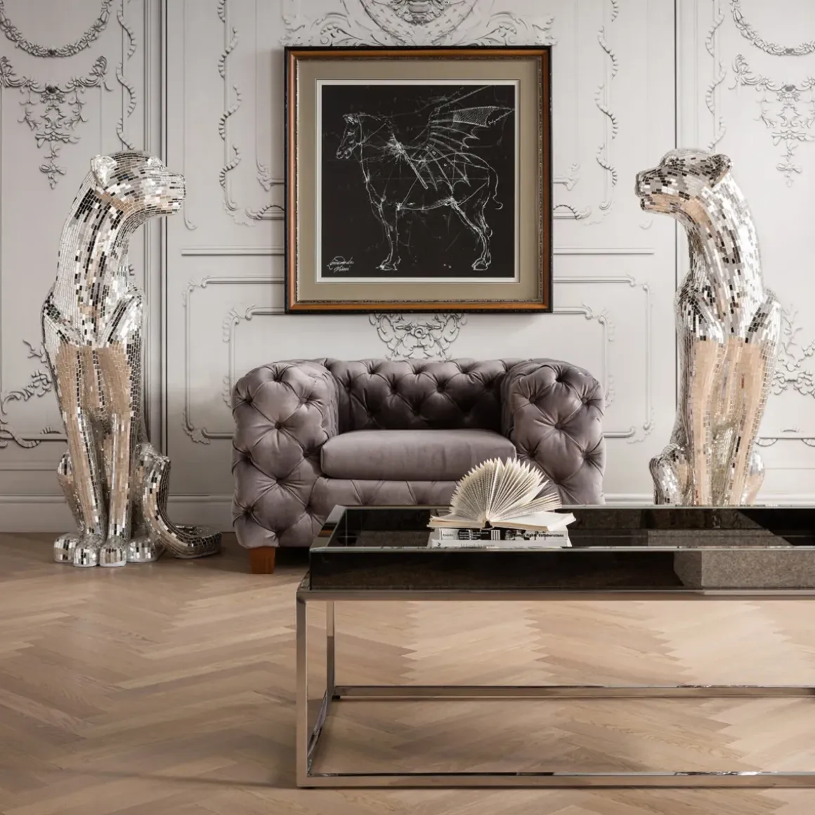 Skulptur Welcome Panther Vänster, 150cm - KARE Design