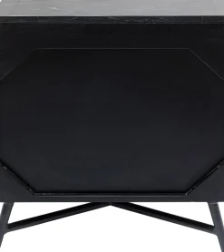 Sängbord - Byrå Catalina - Mörkt trä/Marmor, 51x58cm - KARE Design