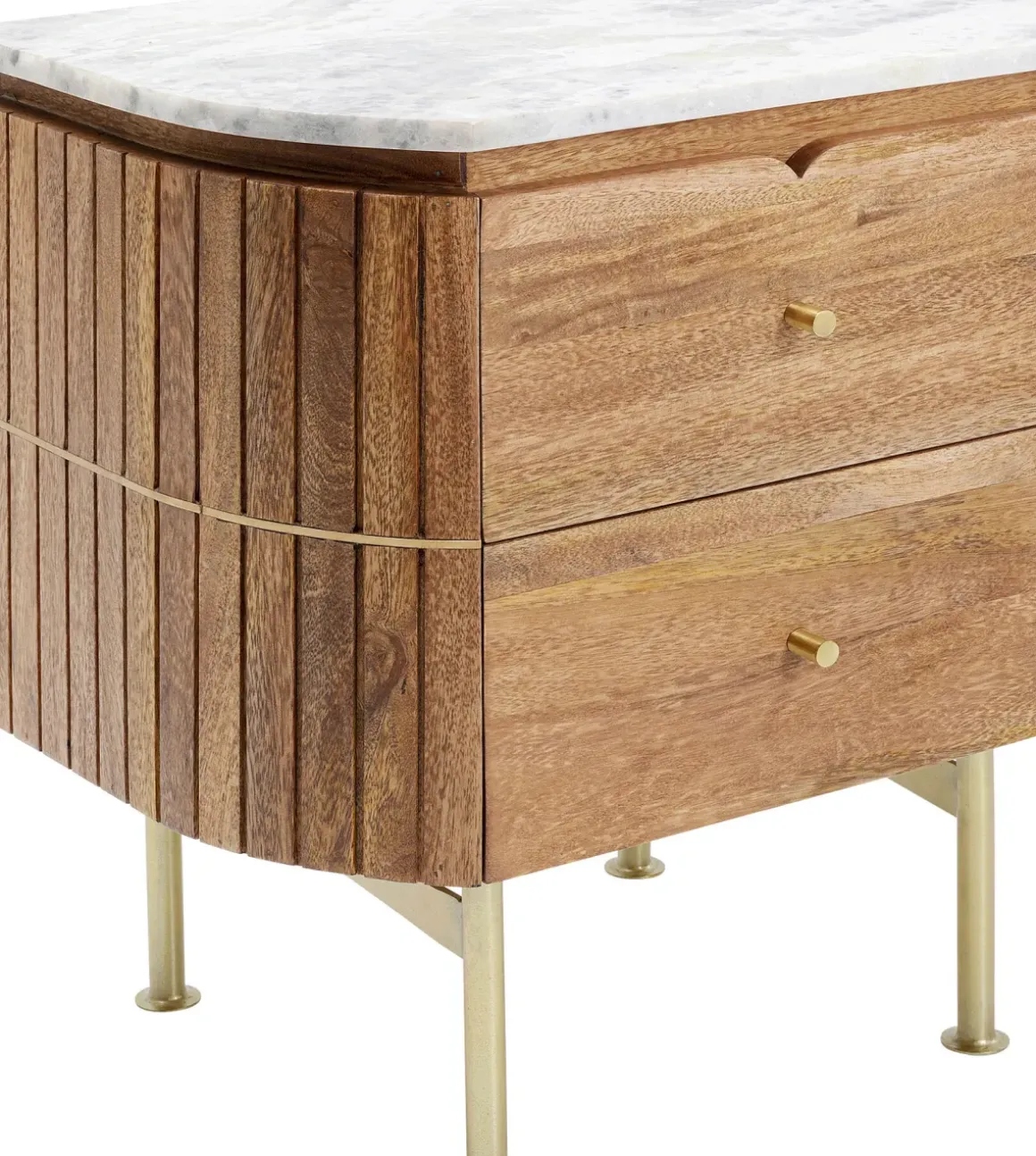 Sängbord Grace - Byrå - Trä/Marmor/Guld - KARE Design