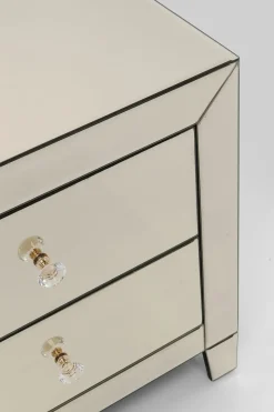 Sängbord Luxury - Byrå Champangefärgat Spegelglas, 2 Lådor - KARE Design