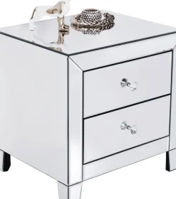 Sängbord Luxury - Byrå Spegelglas, 2 Lådor - KARE Design