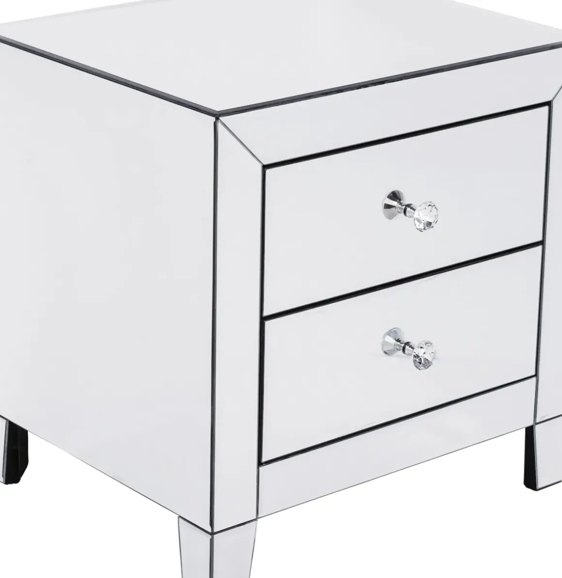 Sängbord Luxury - Byrå Spegelglas, 2 Lådor - KARE Design