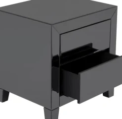 Sängbord Luxury Push - Grå Spegelglas, 2 Lådor - KARE Design