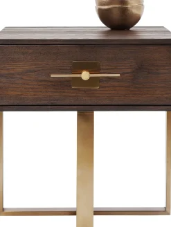 Sängbord Osaka med Låda - Mörkt Trä - KARE Design
