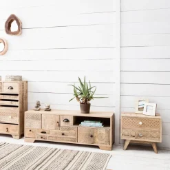 Sängbord Puro - Liten Byrå i Trä med 2 Lådor - KARE Design