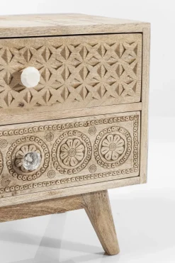 Sängbord Puro - Liten Byrå i Trä med 2 Lådor - KARE Design