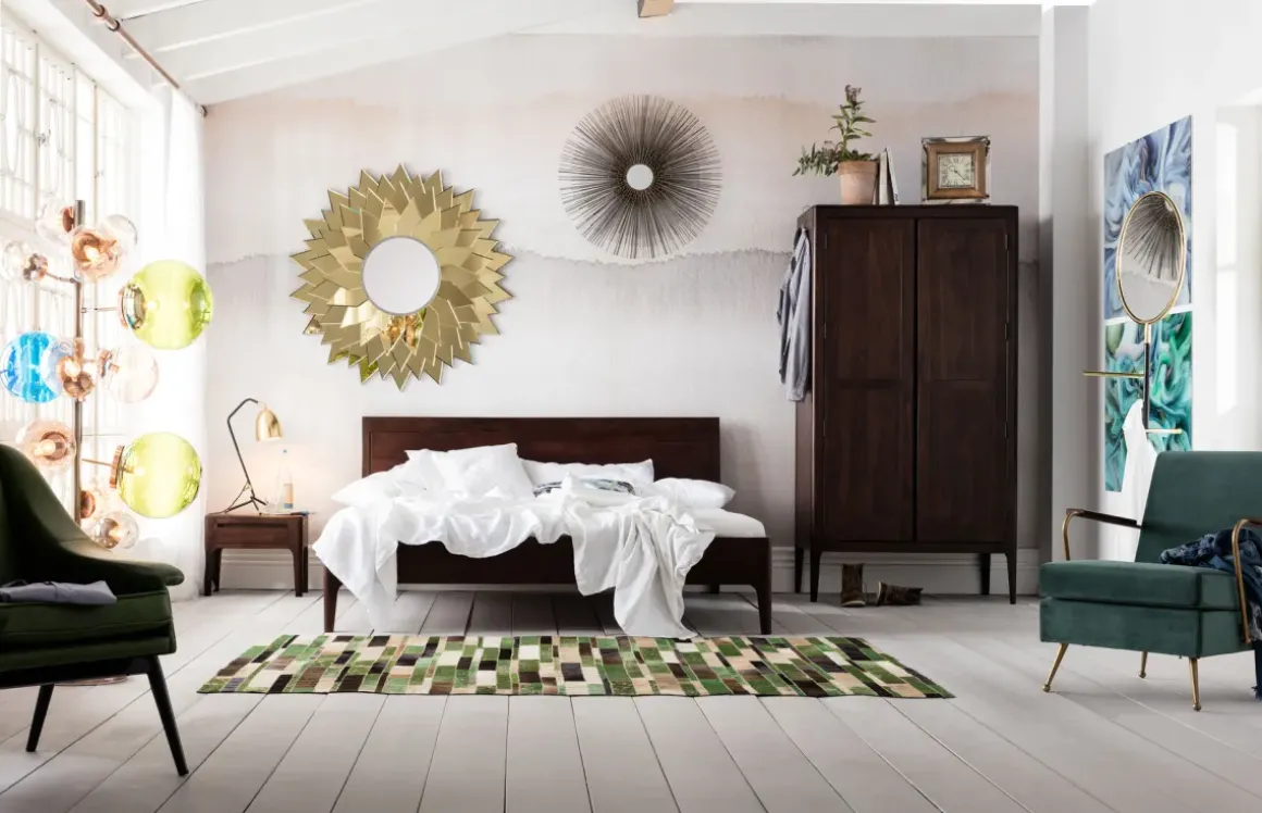 Säng Brooklyn Valnöt - Massivt Trä, 160x200cm - KARE Design