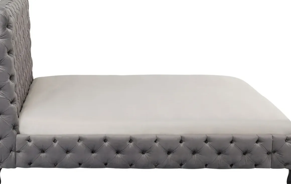 Säng Desire Hög 180x200cm - Grå Sammet - KARE Design