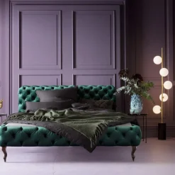 Säng Desire 180x200cm - Grön Sammet - KARE Design