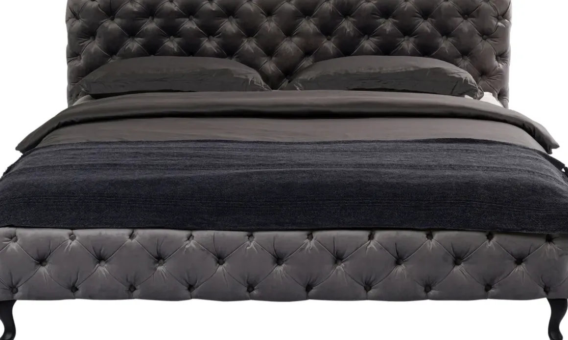 Säng Desire 200x200cm - Grå Sammet - KARE Design
