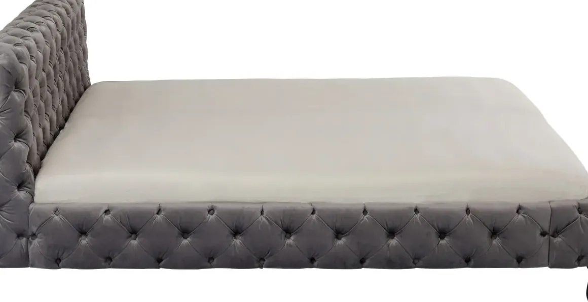 Säng Desire 200x200cm - Grå Sammet - KARE Design