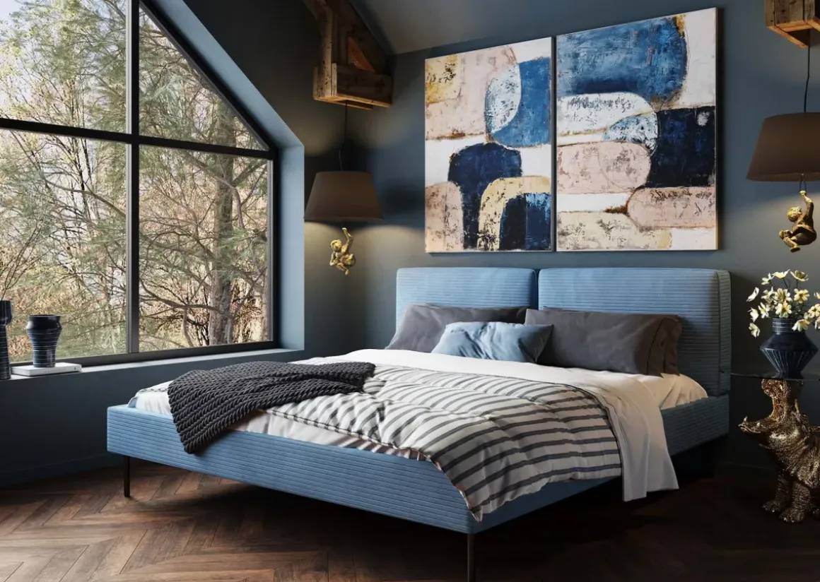 Säng East Side - Blå, 180x200cm - KARE Design