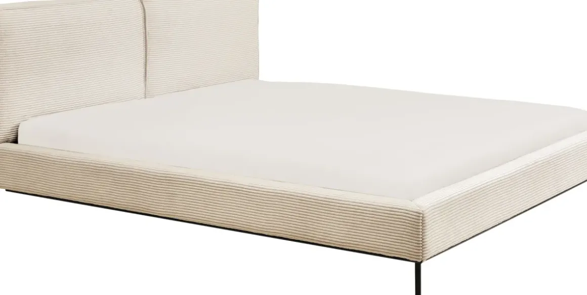Säng East Side Cord - Creme, 160x200cm - KARE Design