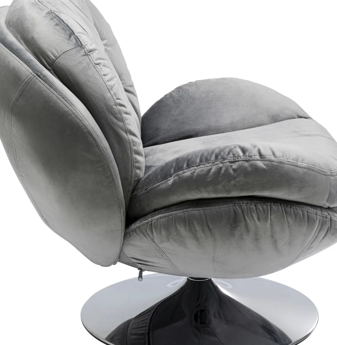 Snurrfåtölj Cosy - Grå Sammet - KARE Design