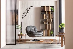 Snurrfåtölj Cosy - Grå Sammet - KARE Design