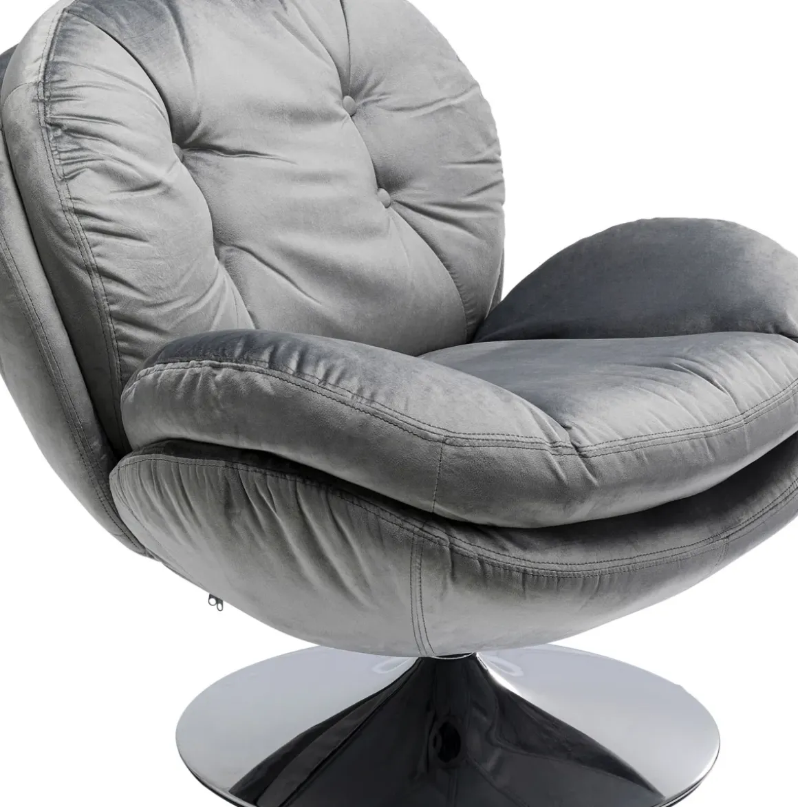 Snurrfåtölj Cosy - Grå Sammet - KARE Design
