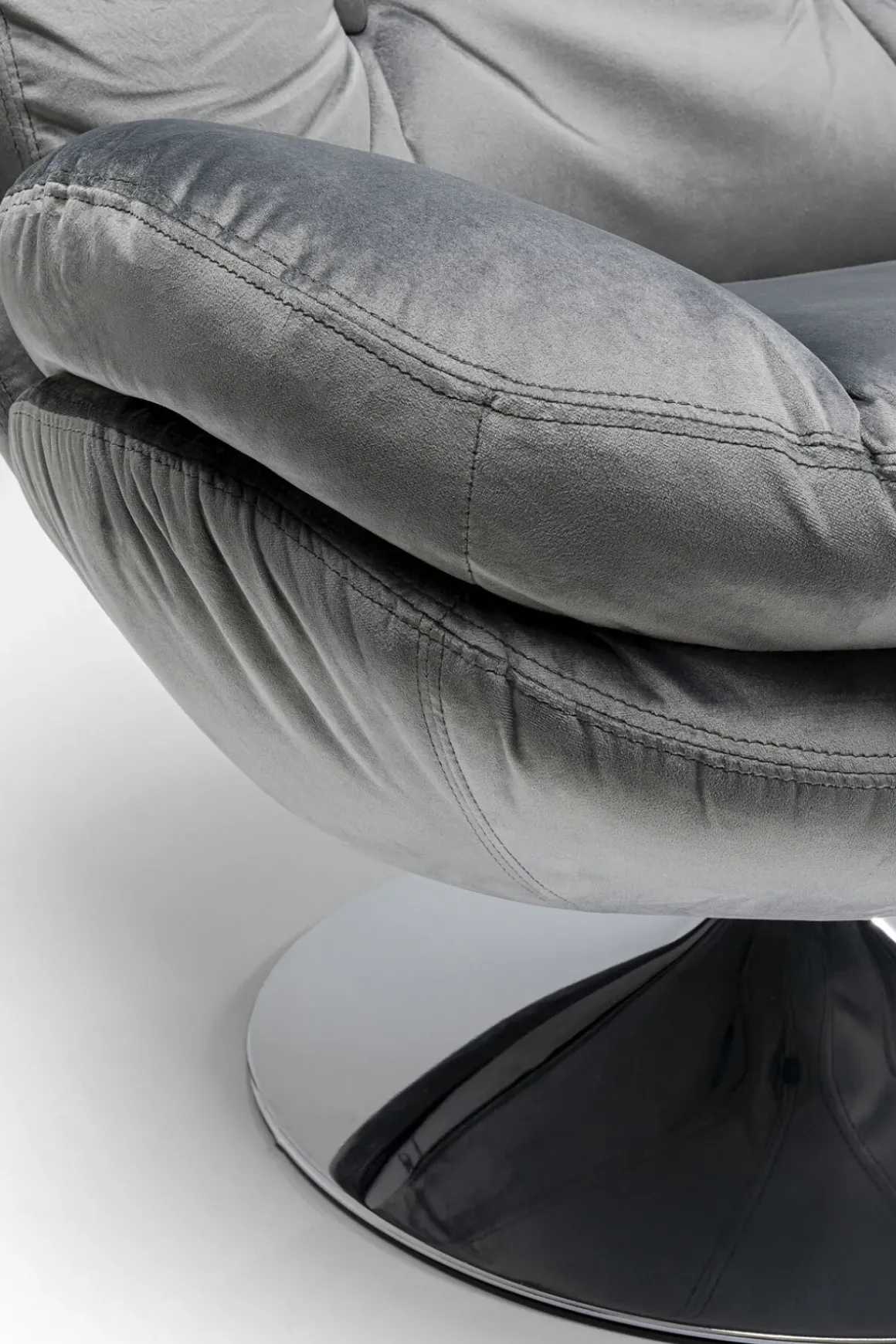 Snurrfåtölj Cosy - Grå Sammet - KARE Design