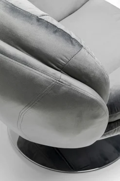 Snurrfåtölj Cosy - Grå Sammet - KARE Design