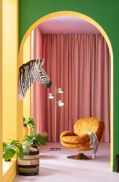 Snurrfåtölj Cosy - Sammet Bärnsten - KARE Design