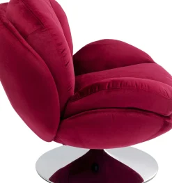 Snurrfåtölj Cosy - Vinröd Sammet - KARE Design