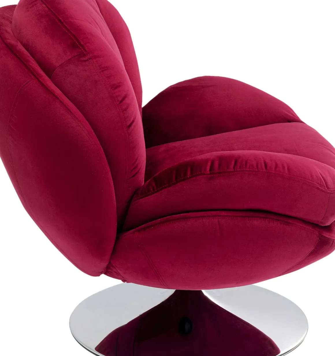 Snurrfåtölj Cosy - Vinröd Sammet - KARE Design