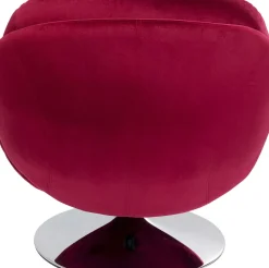 Snurrfåtölj Cosy - Vinröd Sammet - KARE Design