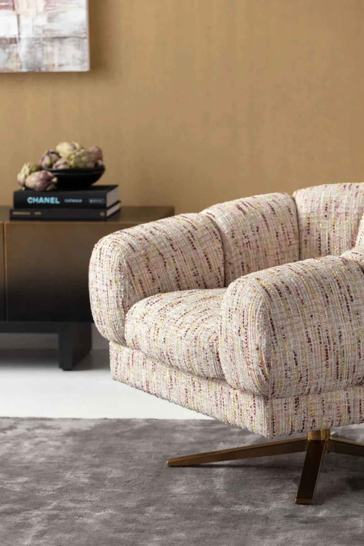 Snurrfåtölj Janno - Beige - KARE Design