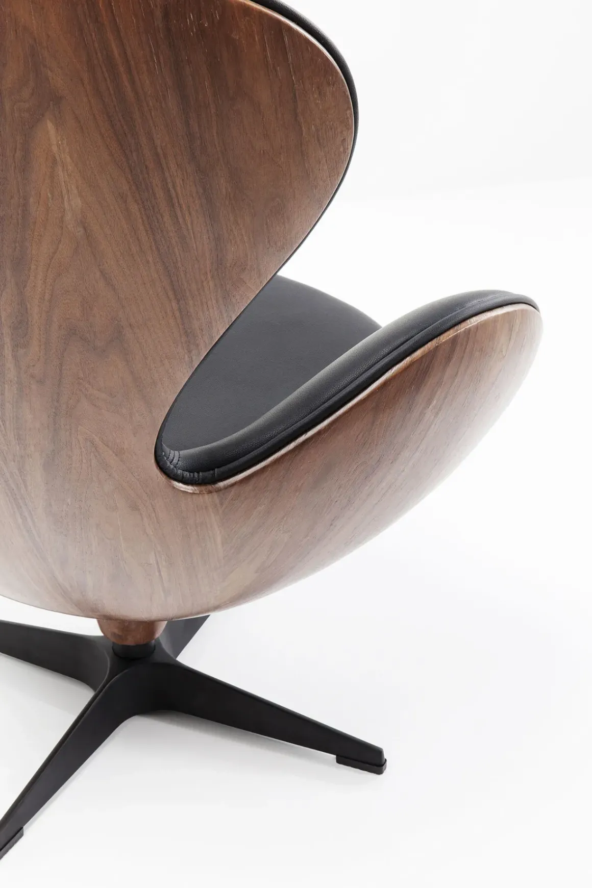 Snurrfåtölj Lounge - Valnöt/Svart - KARE Design