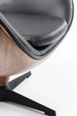 Snurrfåtölj Lounge - Valnöt/Svart - KARE Design