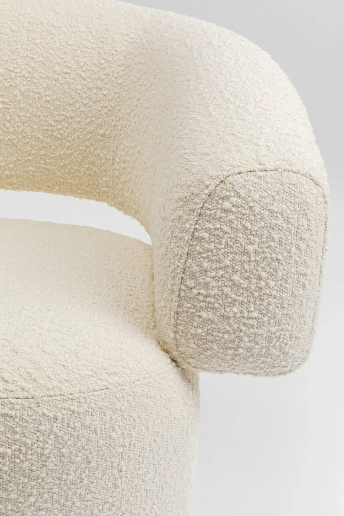 Snurrfåtölj Maye Bouclé - Beige - KARE Design