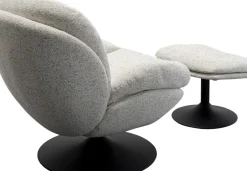 Snurrfåtölj med Pall Standford - KARE Design