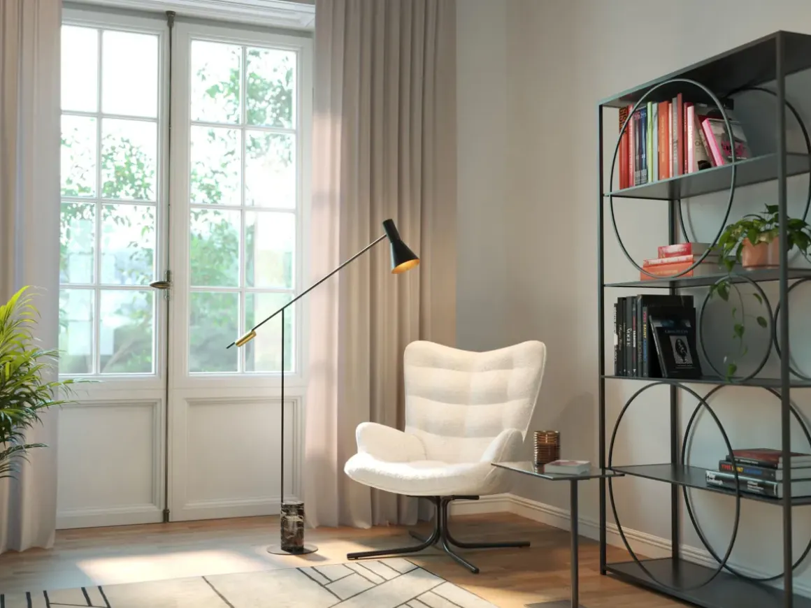 Snurrfåtölj Oscar - Bouclé Cream - KARE Design