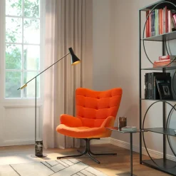 Snurrfåtölj Oscar - Sammet/Orange - KARE Design